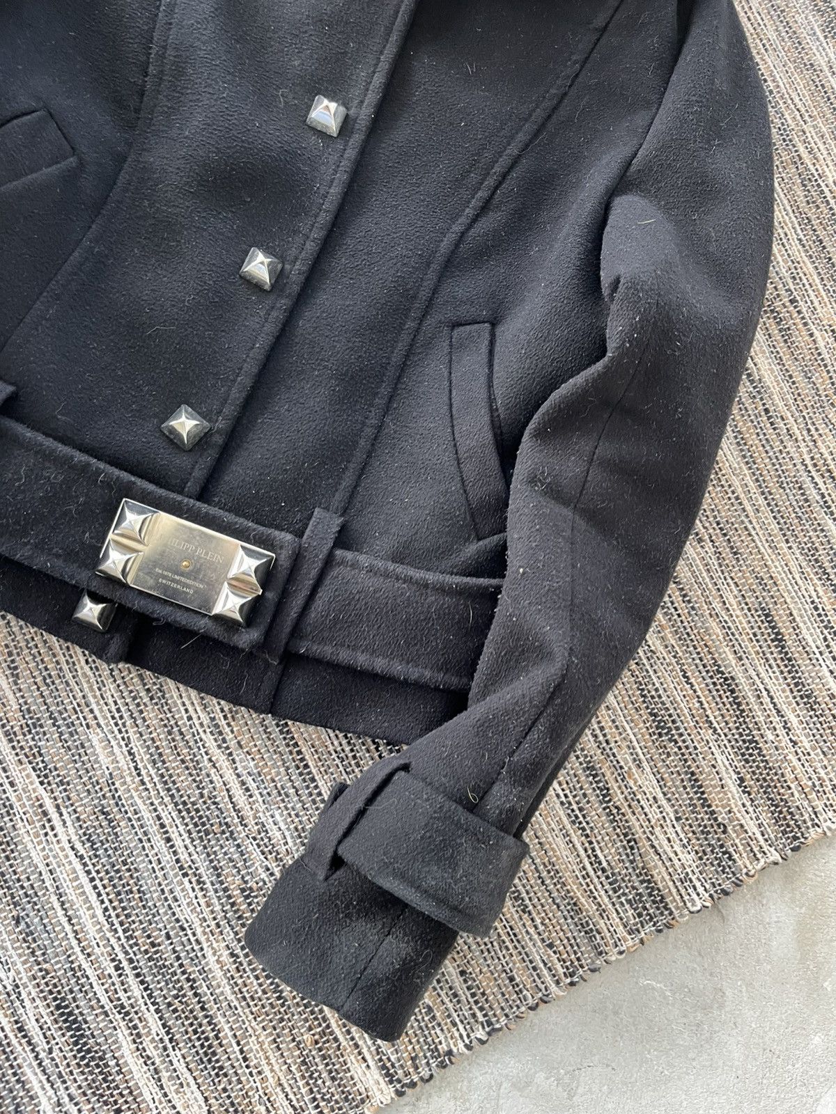 Philipp Plein Vintage Philipp Plein Wool Jacket Fur Collar Gothic Luxury Size M / US 6-8 / IT 42-44 - 7 Thumbnail