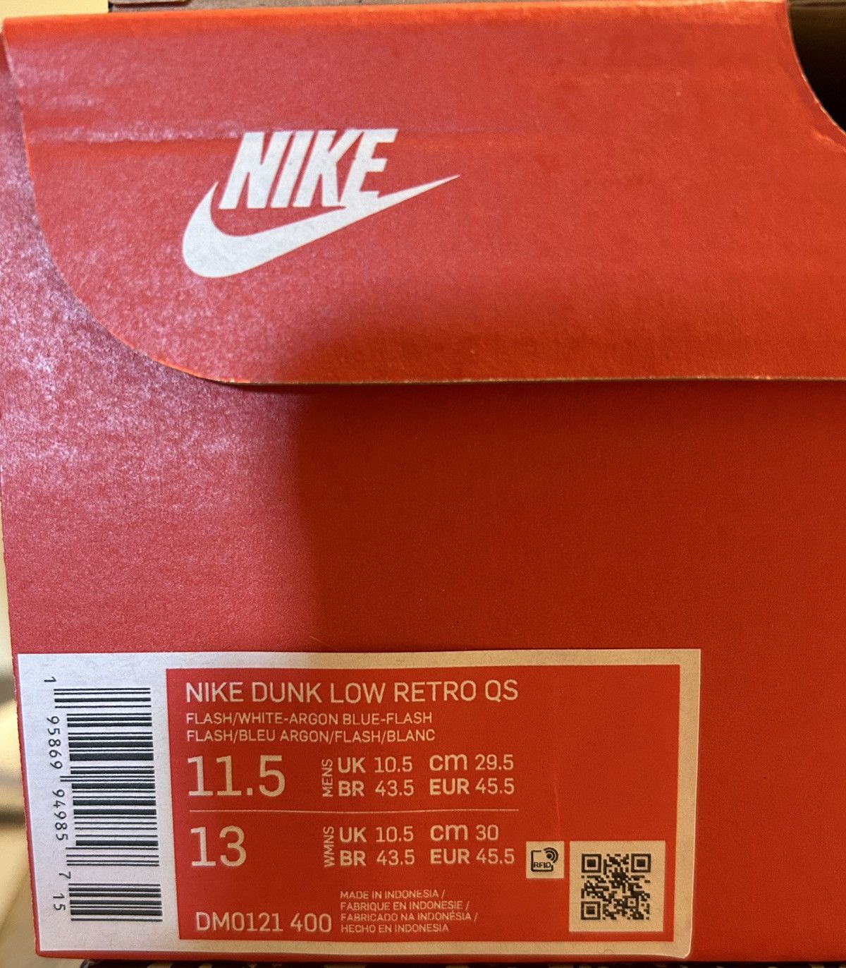Nike Nike Dunk Low Argon Size US 11.5 / EU 44-45 - 6 Thumbnail