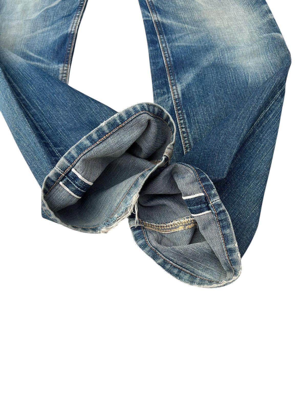 Lee Vintage Lee Sanforized Distressed Mud Denim Selvedge Jeans Size US 30 / EU 46 - 14 Thumbnail