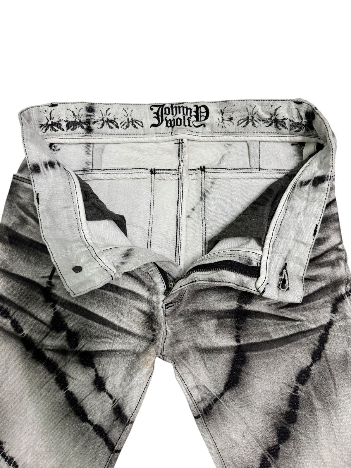 Japanese Brand ⚡️⚡️Johnny Wolf Abstract Whiskered Skinny zipper Leg Jeans Size US 30 / EU 46 - 12 Thumbnail