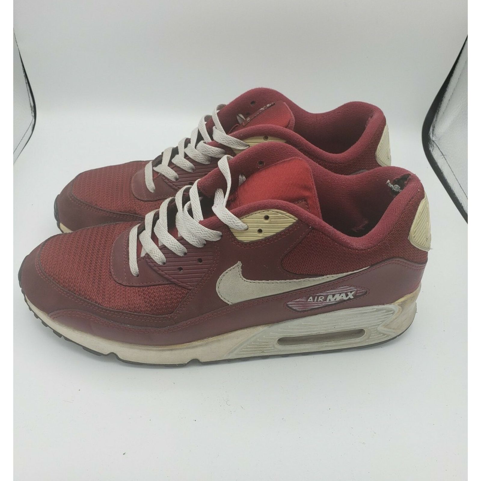 Nike Nike Air Max 90 Sneakers Sz 13 Essential 537384-605 Burgundy Size US 13 / EU 46 - 3 Thumbnail