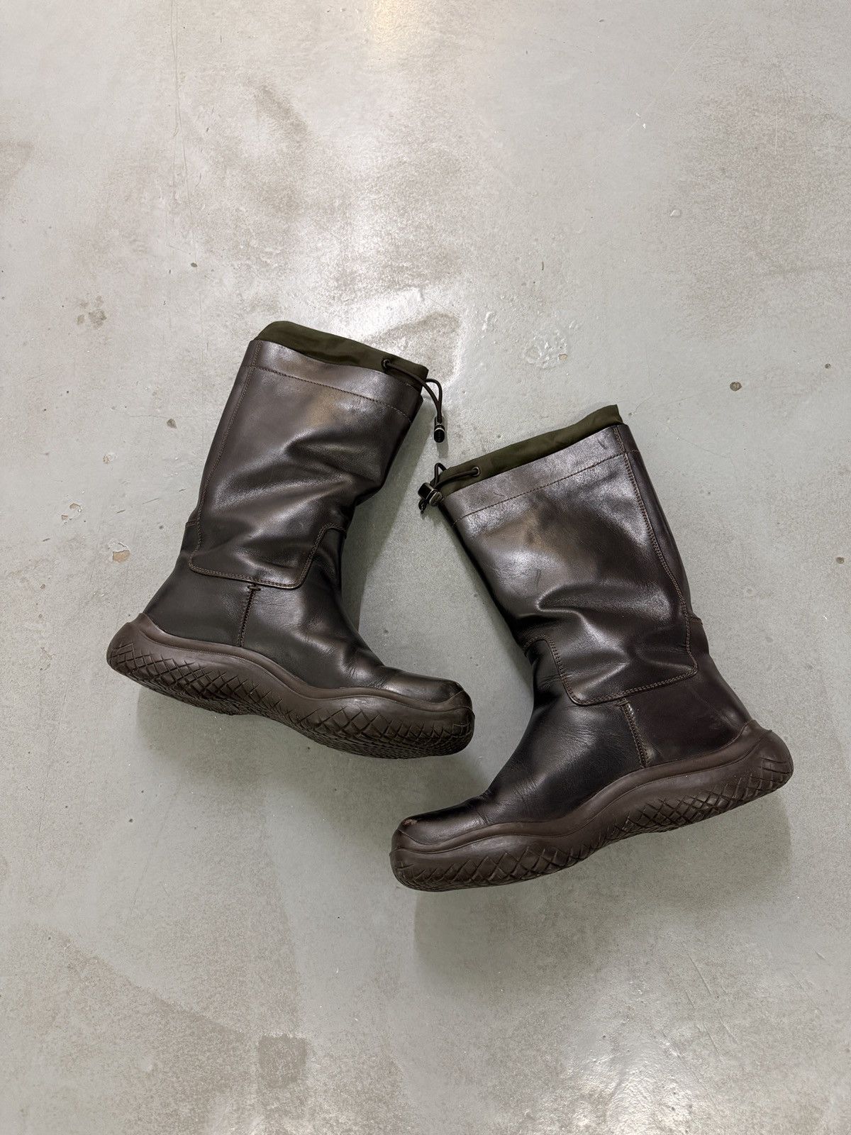 Prada Prada AW99 Runway Leather High Boots Size US 9 / EU 42 - 12 Thumbnail