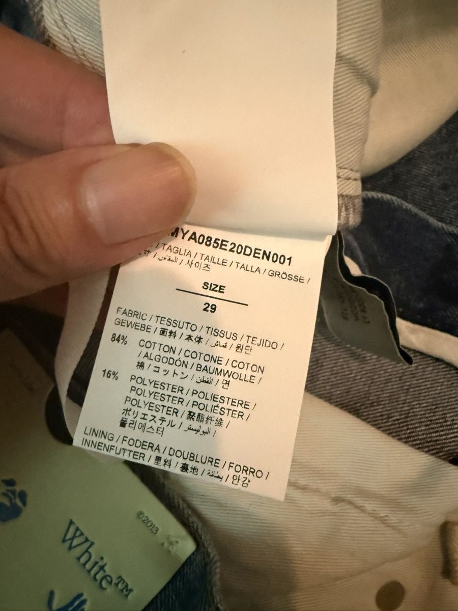 Off-White Off-White Denim Jeans – Diagonal Stripe Print Size US 29 - 13 Thumbnail