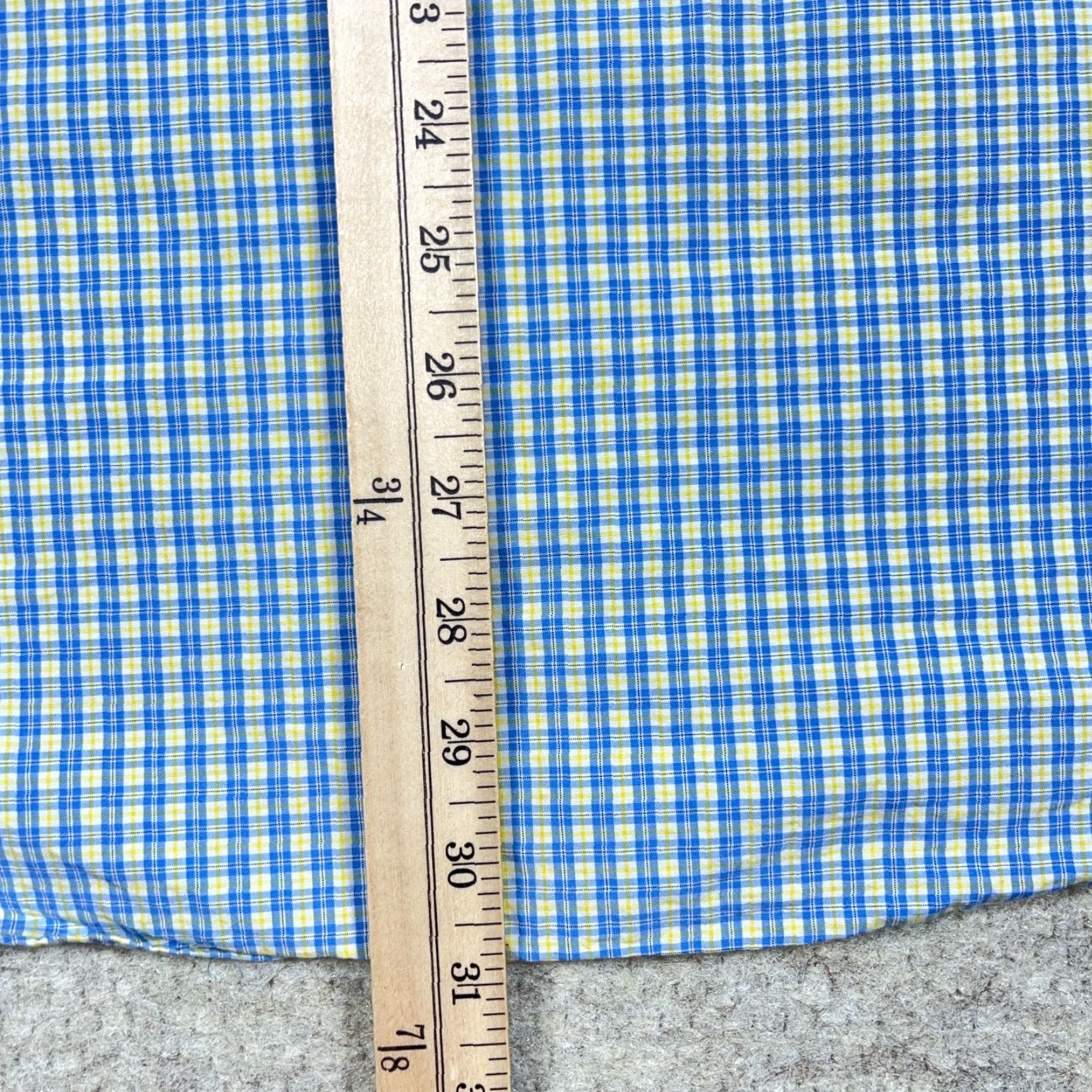 Ralph Lauren Ralph Lauren Shirt Men Large Plaid Button-Up Classic Fit Blue Yellow Camp Poplin Fade? Size US L / EU 52-54 / 3 - 7 Thumbnail