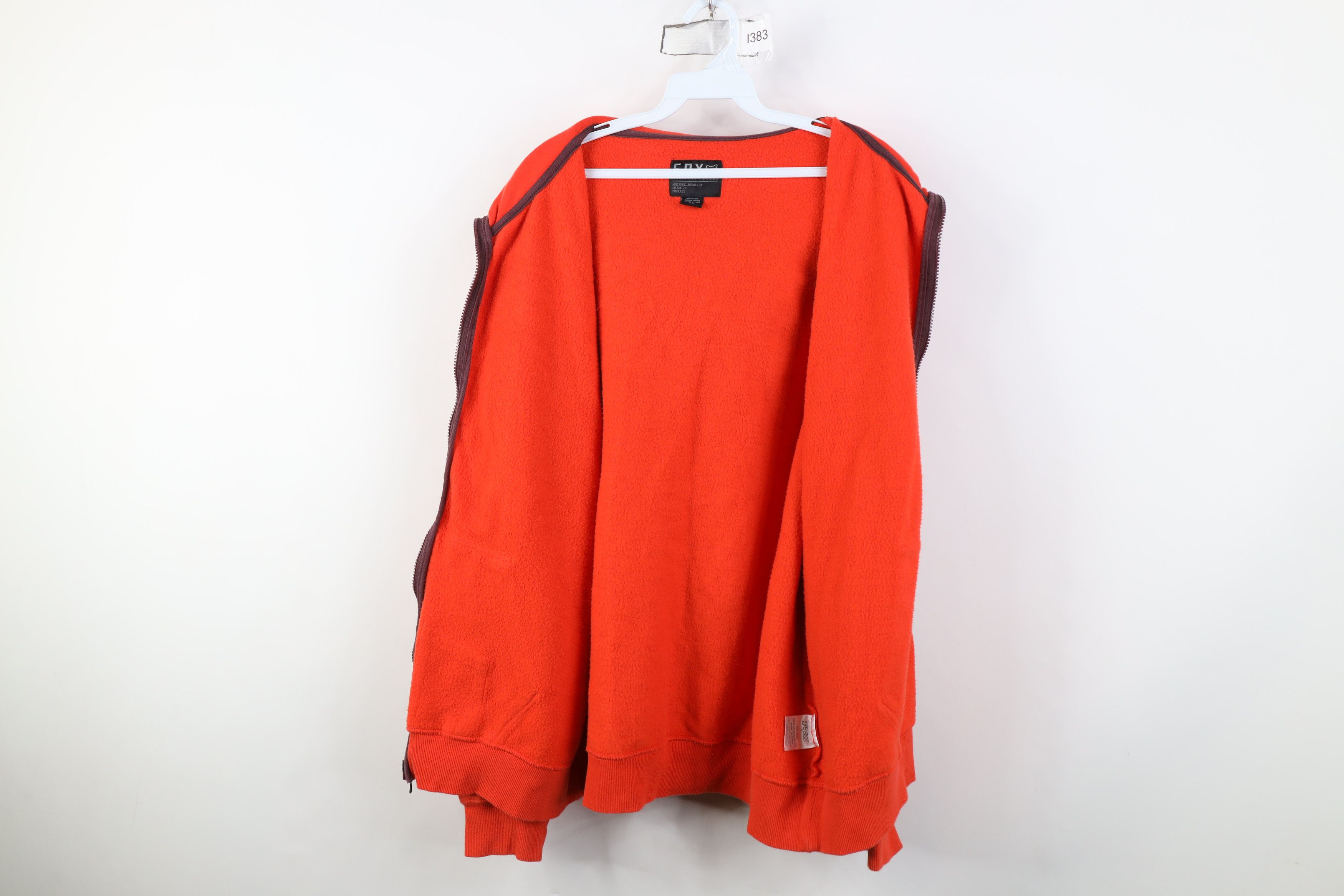 Fox Racing Vintage Y2K Fox Racing Spell Big Logo Heavyweight Zip Hoodie Size US XL / EU 56 / 4 - 10 Thumbnail