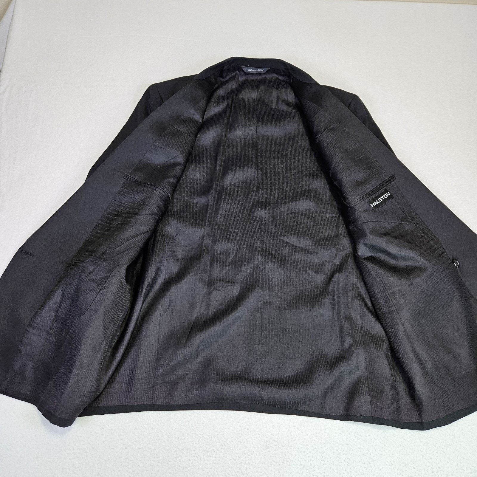 Halston Halston Tuxedo Jacket Wedding Peak Lapel Double Breasted Size 40R - 11 Thumbnail