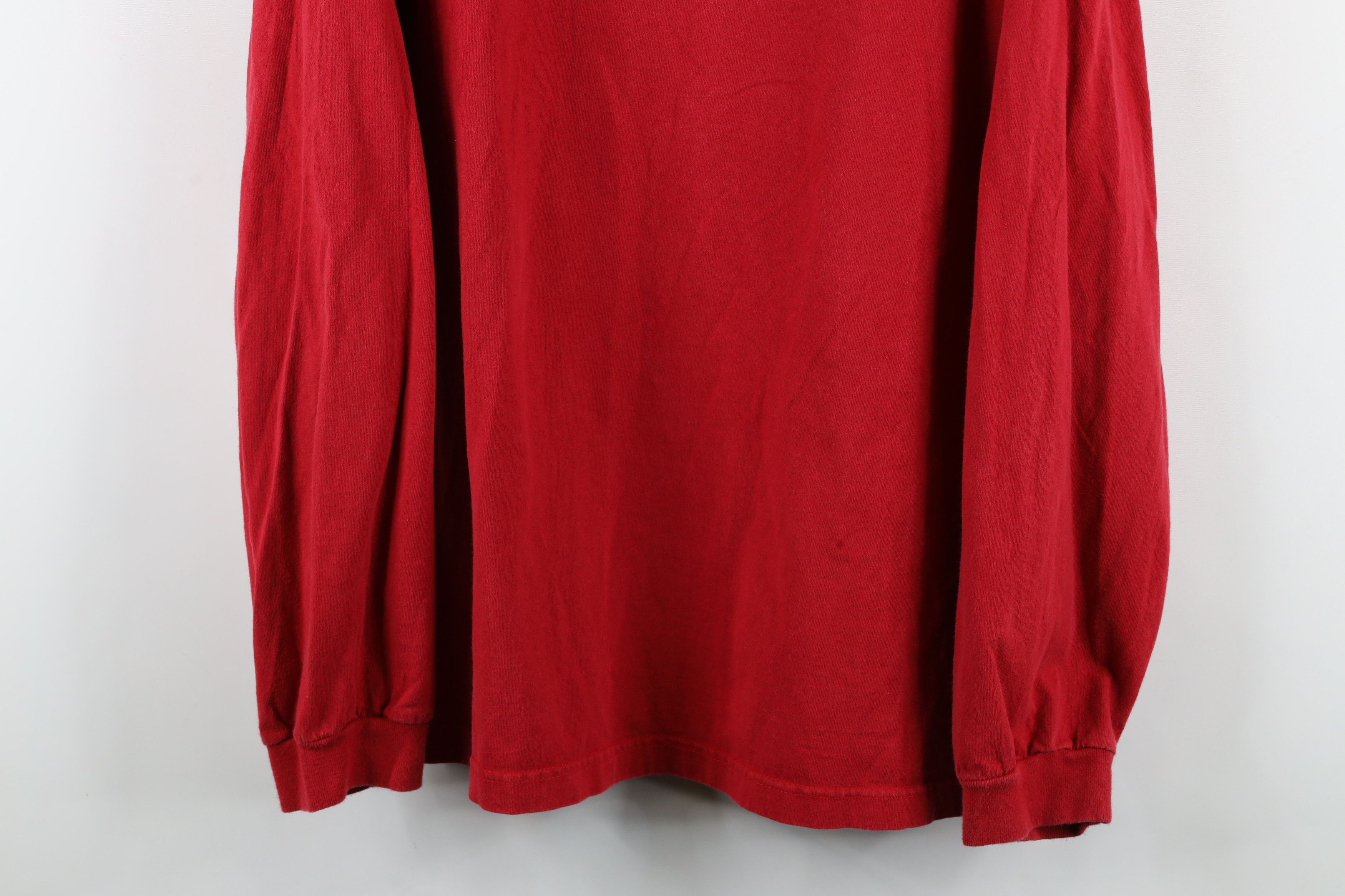 Nautica × Vintage Vintage 90s Nautica Out Striped Long Sleeve T-Shirt Red Size US XL / EU 56 / 4 - 3 Thumbnail