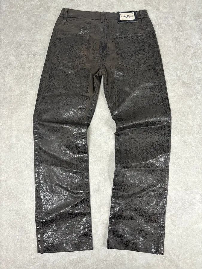 Versace 2000s Versace Leather Reptile Texture Pants Size 26" / US 2 / IT 38 - 6 Thumbnail