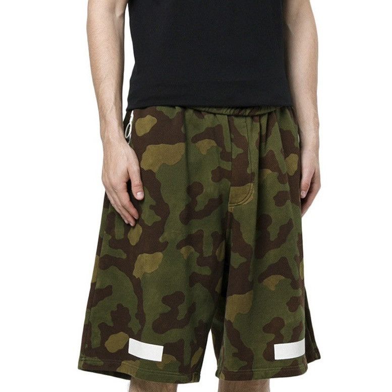 Off-White Off-White Cotton Camouflage Shorts in Military Green Size US 30 / EU 46 - 5 Thumbnail