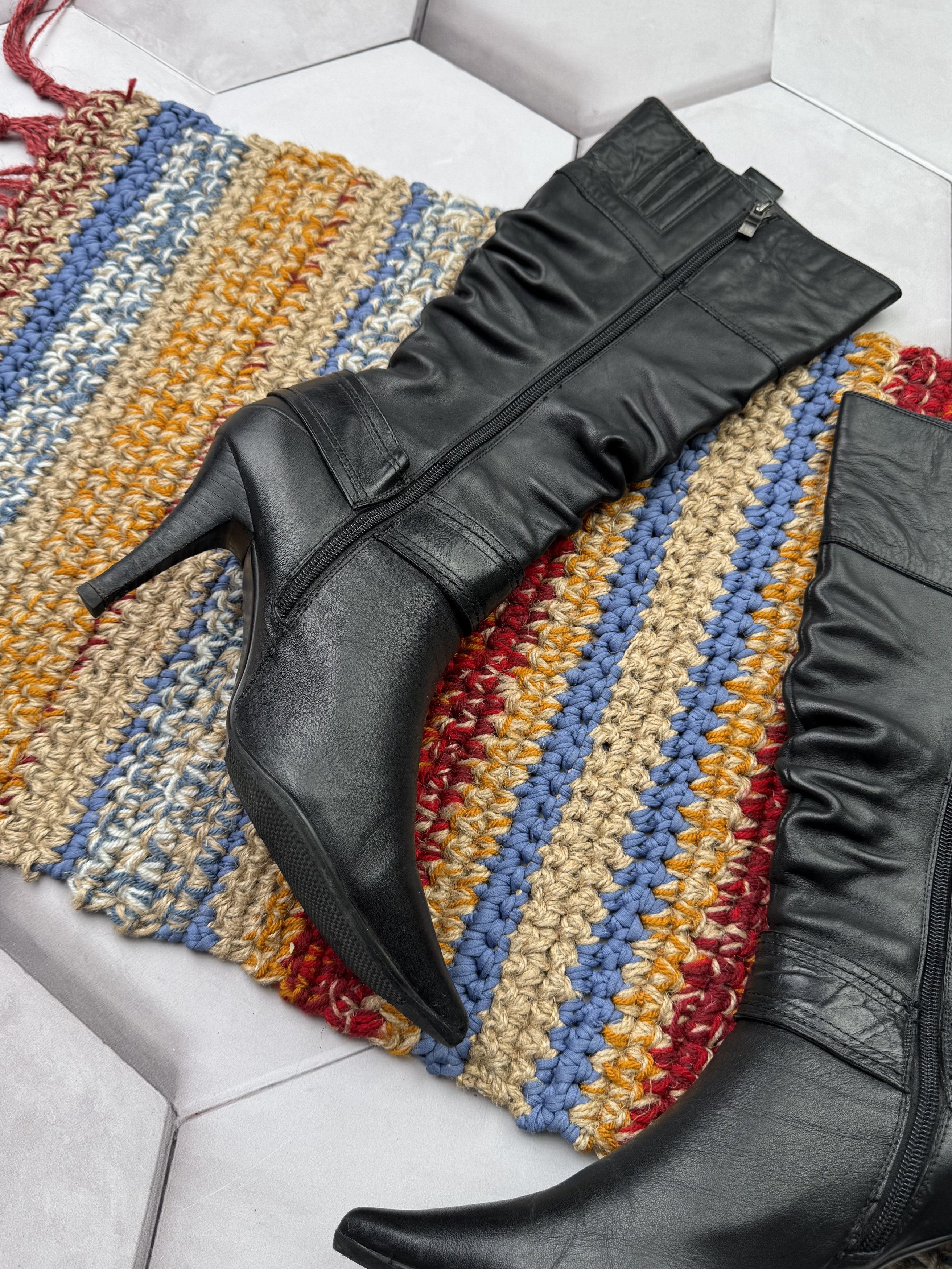 If Six Was Nine Vintage Leather Boots With Straps Size US 9 / IT 39 - 5 Thumbnail