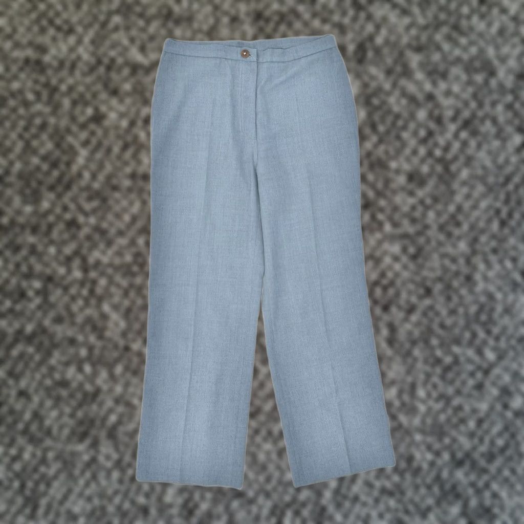 Vintage VINTAGE Womens Grey Wool Suit Trousers W30 L27 PV05 Size 30" / US 8 / IT 44 - 1 Thumbnail