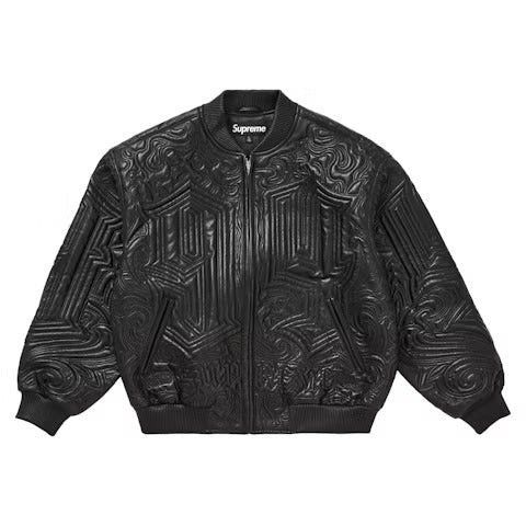 Supreme Mister Cartoon Embroidered Leather Jacket Black Size US M / EU 48-50 / 2 - 1 Preview