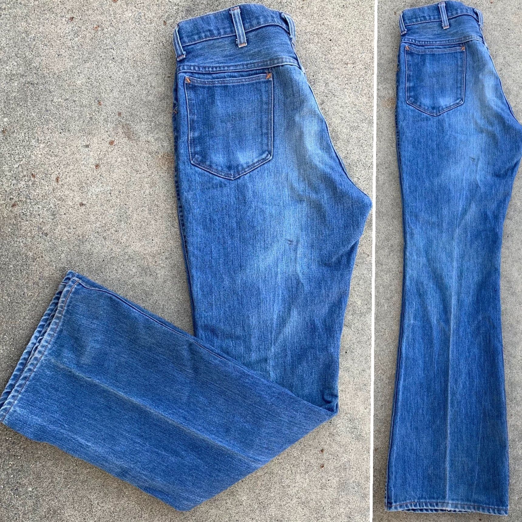 Bell VINTAGE Big Yank Jeans flare bell bottom bells 33.5 in waist 33.5 in inseam blue denim 1970s Womens Mens? Size US 32 / EU 48 - 3 Thumbnail