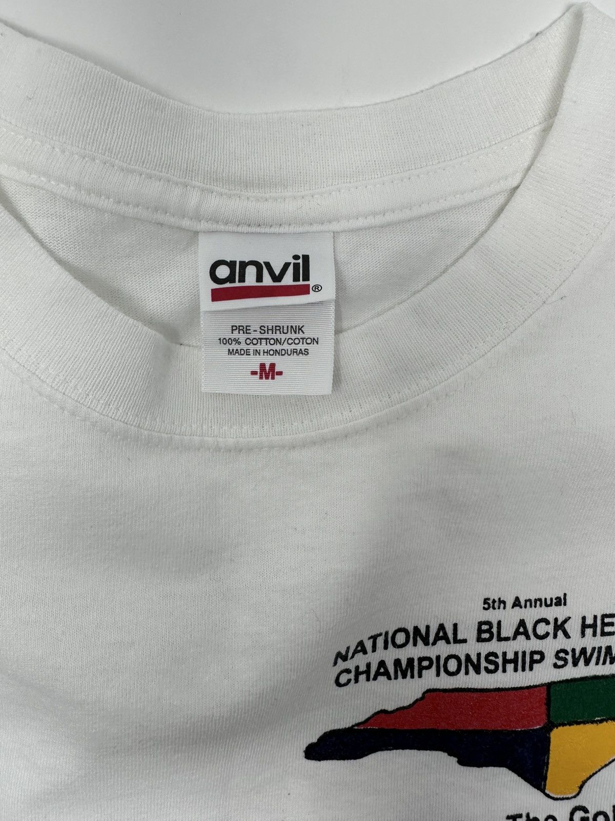 Anvil Vintage 2007 Black Heritage Swim Meet Tee (BHSCA) – Size M Size US M / EU 48-50 / 2 - 4 Thumbnail