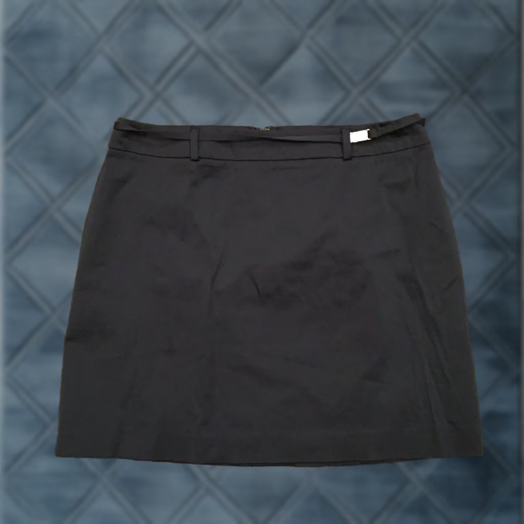 Old Navy Old Navy Skirt Women Short Black A-Line Size 8 Belted Stretch Cotton Blend Zip 8 Womens Size 30" / US 8 / IT 44 - 1 Thumbnail