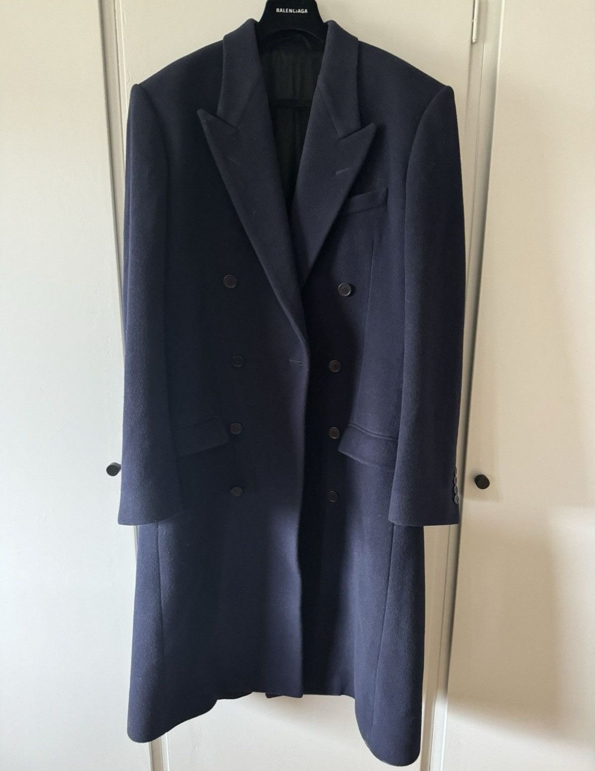 Balenciaga Balenciaga Wool Overcoat Size US M / EU 48-50 / 2 - 2 Thumbnail