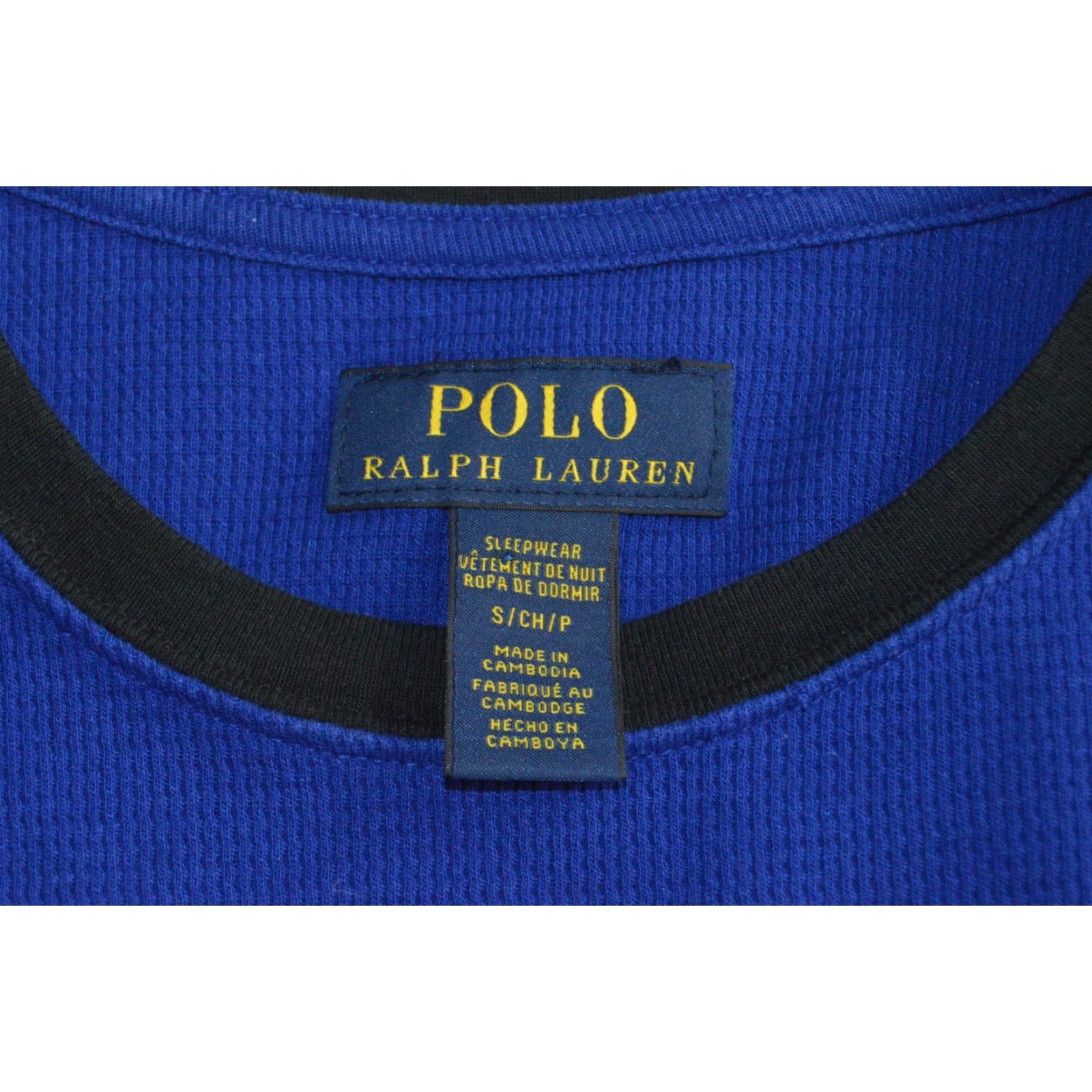 Polo Ralph Lauren Polo Ralph Lauren Mens Waffle Knit Long Sleeve Thermal Sleepwear Navy S Size US S / EU 44-46 / 1 - 3 Thumbnail