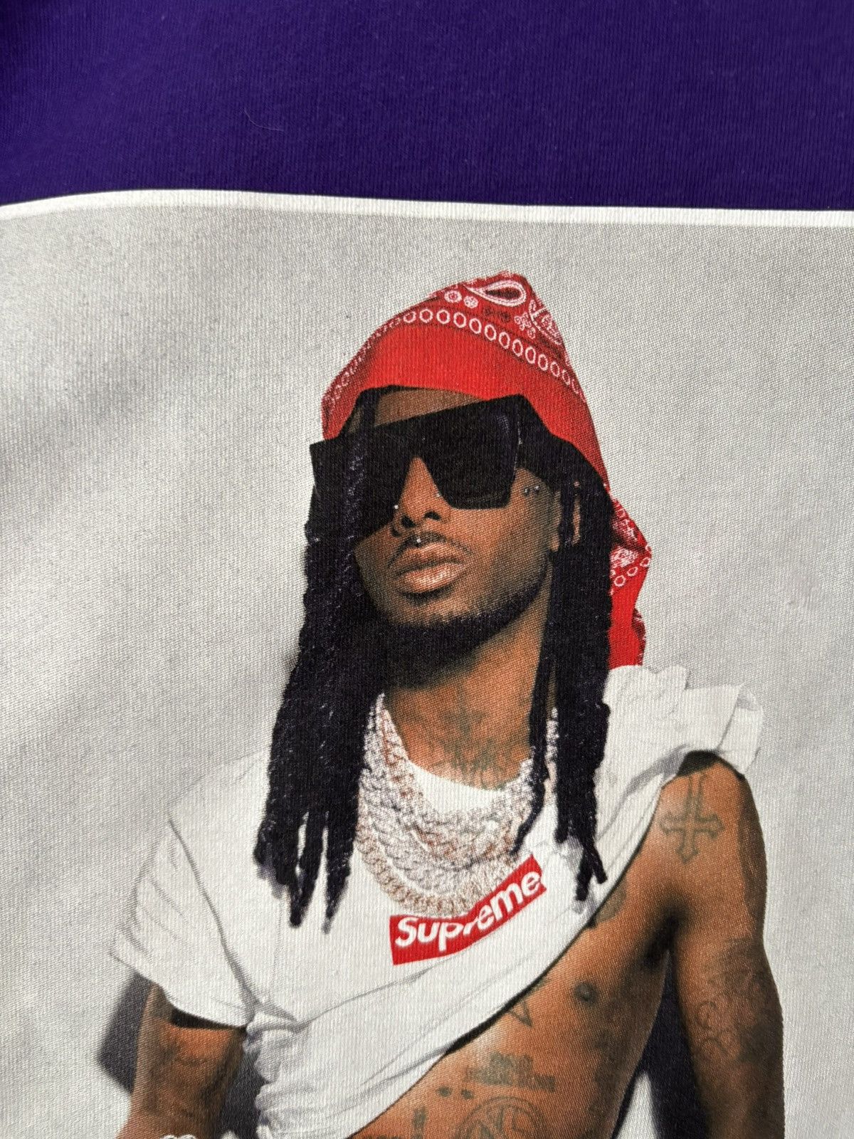 Supreme Supreme Playboi Carti Tee Purple Men's XXL FW25 CONFIRMED Size US XXL / EU 58 / 5 - 7 Thumbnail