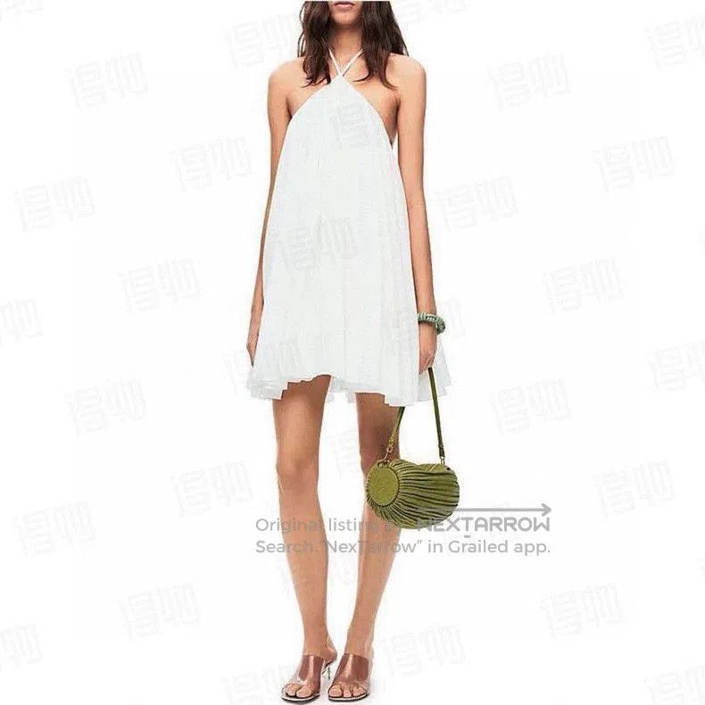 Loewe LOEWE White Linen Sling Dress. Size US XS / EU 42 / 0 - 8 Thumbnail