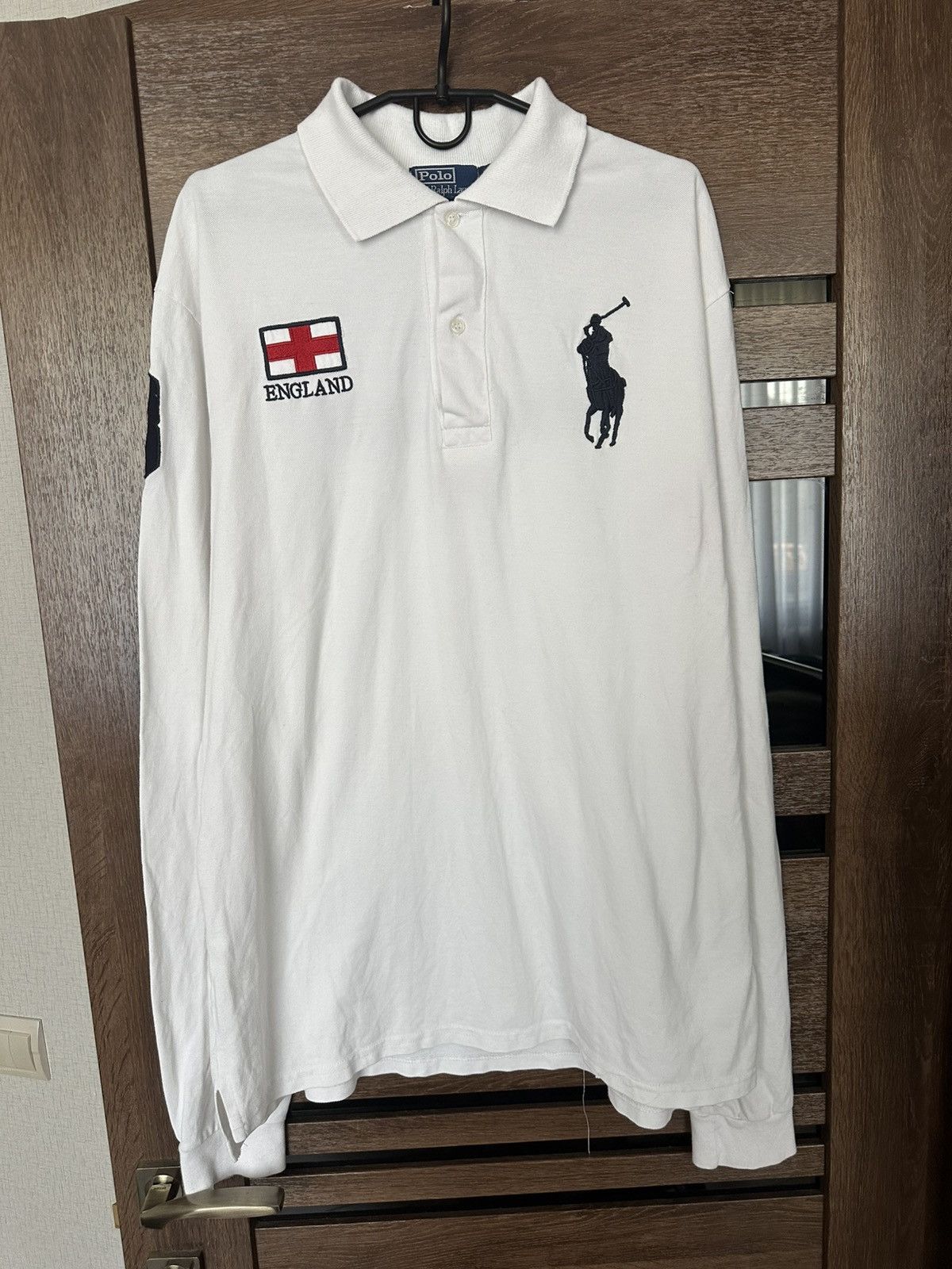 Polo Ralph Lauren Ralph Lauren England Polo RL Long Sleeve T-Shirt Vintage 90s Size US XXL / EU 58 / 5 - 1 Thumbnail