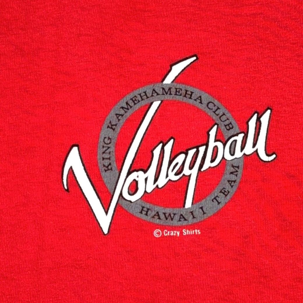 Vintage VINTAGE Crazy Shirts Volleyball Shirt Adult MEDIUM Red Hawaii USA 80s King Kamehameha Club Womens? Mens Size US M / EU 48-50 / 2 - 4 Thumbnail
