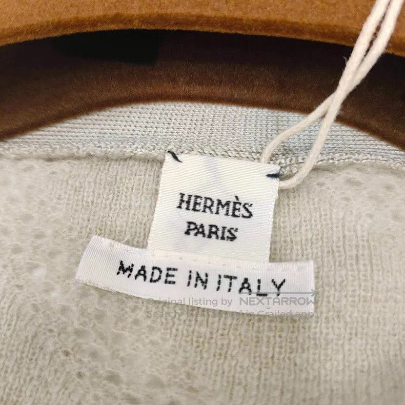 Hermes Hermes Khaki green wool and cashmere knitted cardigan jack Size XS / US 0-2 / IT 36-38 - 3 Thumbnail