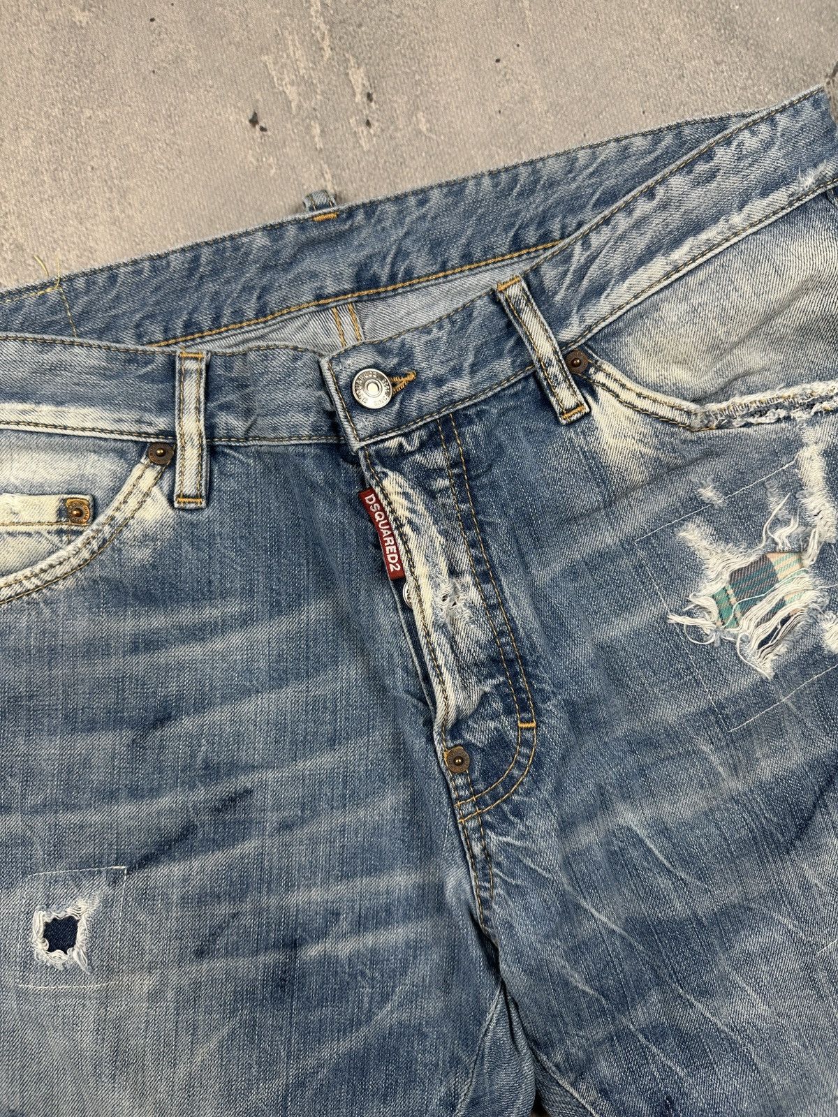 Dsquared2 Dsquared2 Cool Guy Distressed Plaid Patch Jeans Archive Y2K Size US 34 / EU 50 - 9 Thumbnail