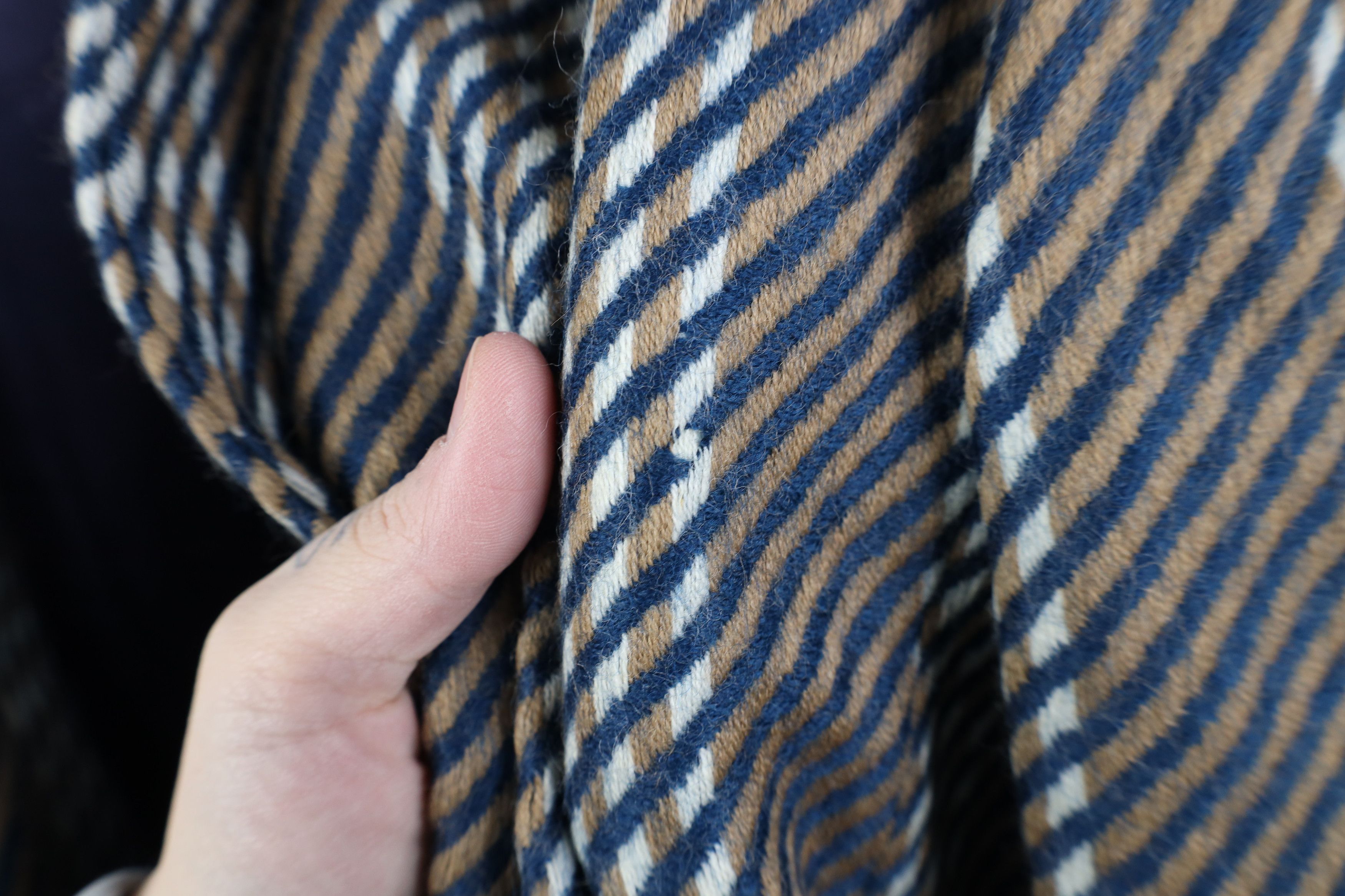 Vintage Vintage 90s Streetwear Striped Wool Suit Coat Blazer Jacket Size XXL / US 16-18 / IT 52-54 - 5 Thumbnail
