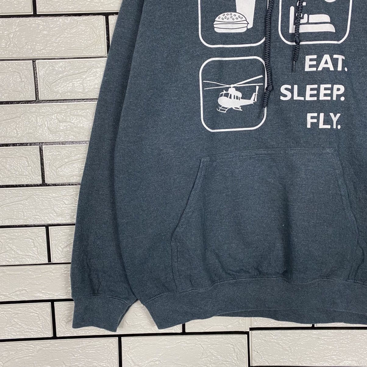 Vintage 📌Vintage Hoodie Pull Over Eat Sleep Fly Big Logo Size US L / EU 52-54 / 3 - 5 Thumbnail