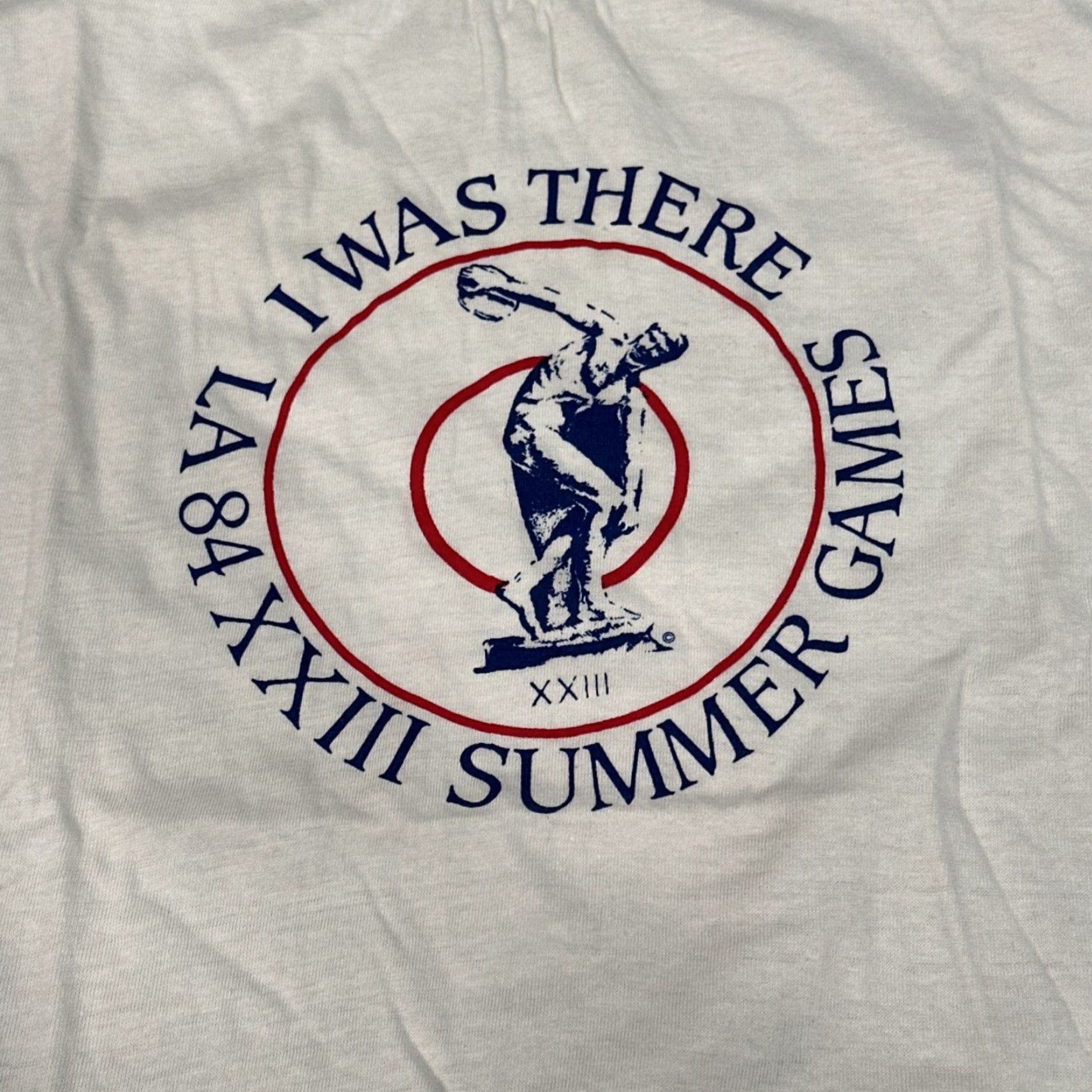 Levi's VINTAGE Levi's 1984 Summer Games T-Shirt Medium White Graphic Print Retro Sports Men Size US M / EU 48-50 / 2 - 2 Thumbnail