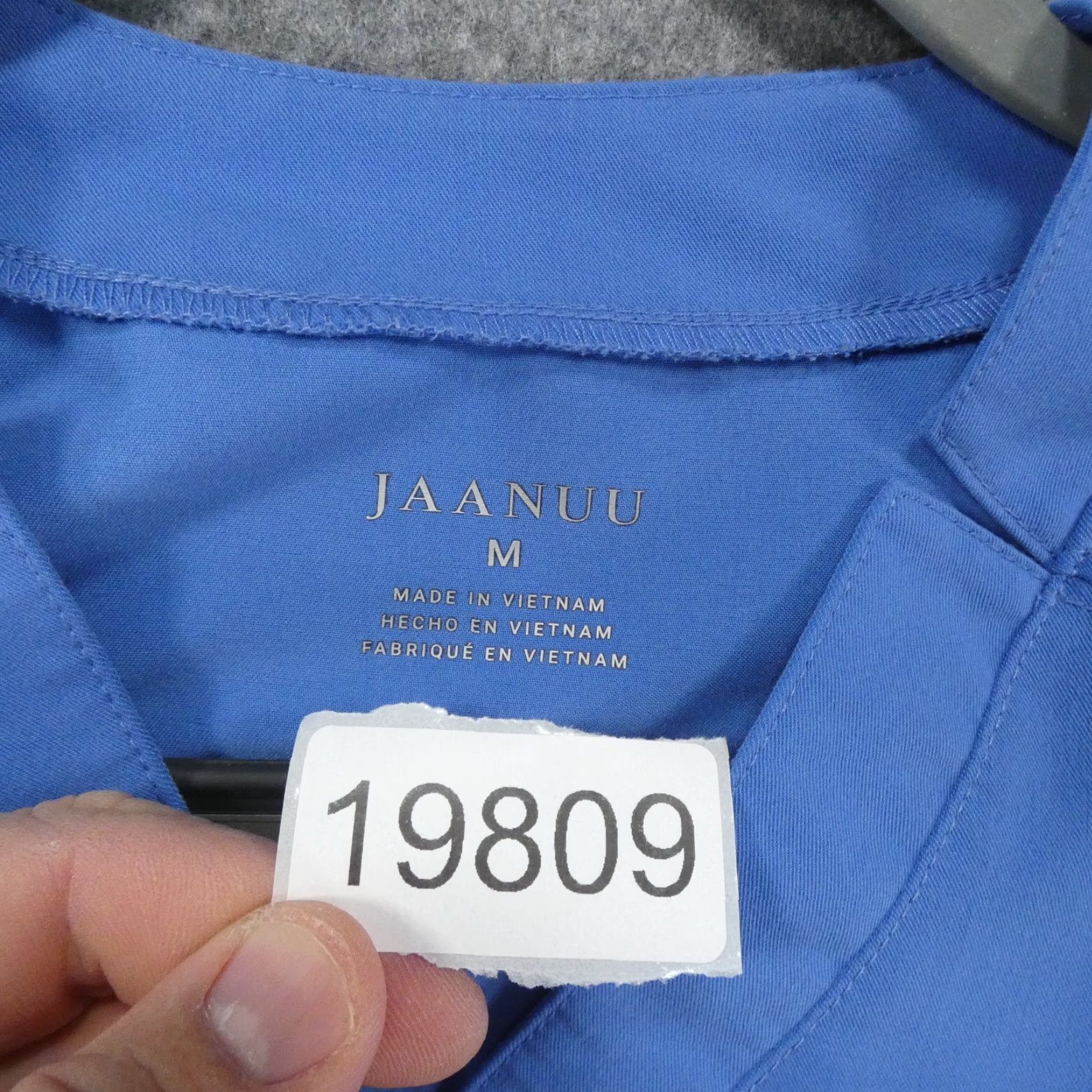 Vintage Jaanuu Scrub Top Womens Medium Blue Medical w Pockets Size M / US 6-8 / IT 42-44 - 7 Thumbnail