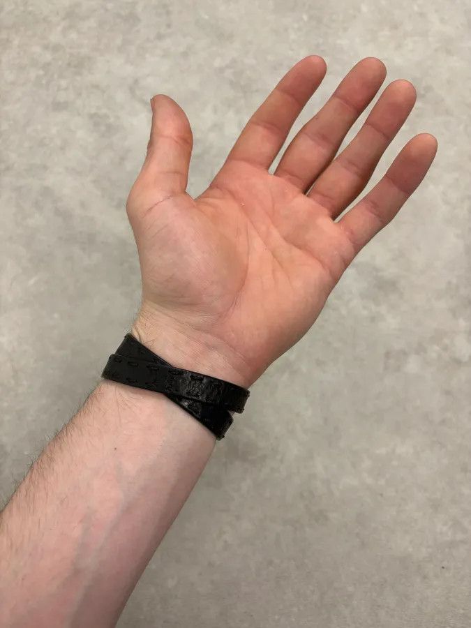 Prada 2000s Prada Double Wrap Dark Leather Bracelet Size ONE SIZE - 3 Thumbnail