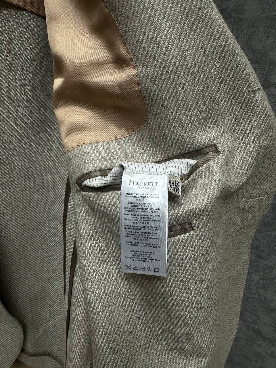 Hackett × Vintage Vintage Hackett Mayfair London Beige Blazer 54R Jacket Size 54R - 8 Thumbnail
