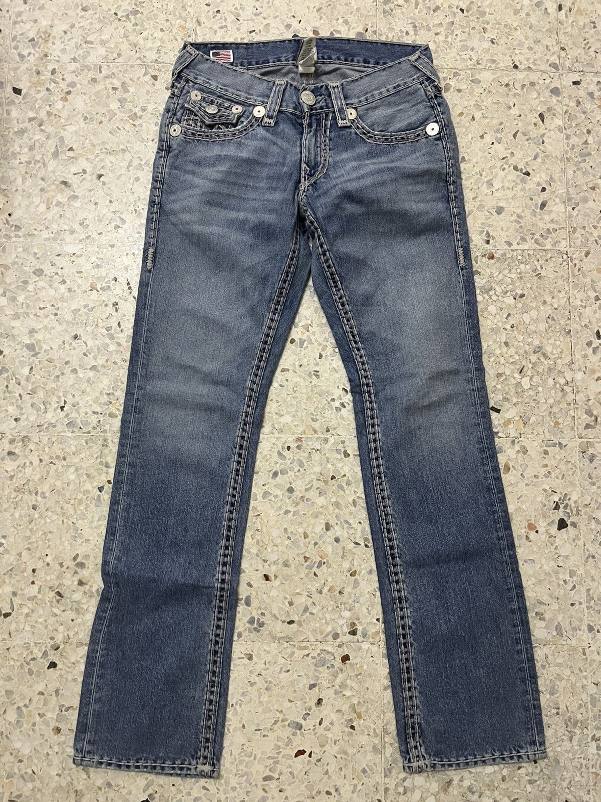True Religion Vintage Y2K Japanese brand True religion light blue wash Size US 32 / EU 48 - 1 Thumbnail