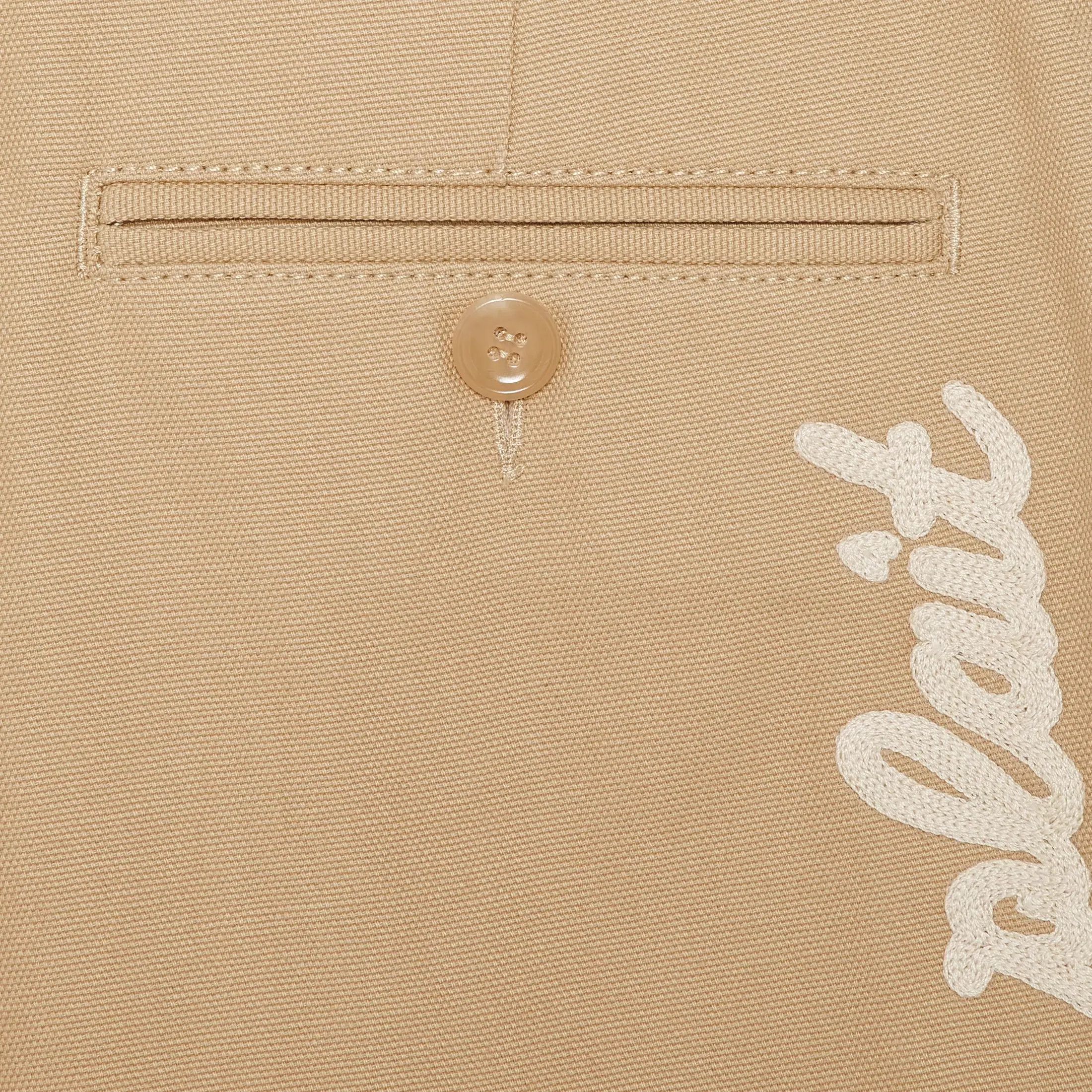 Gucci o1mt1gz0525 Cotton Bermuda Shorts With Embroidery in Beige Size US 40 / EU 56 - 2 Thumbnail