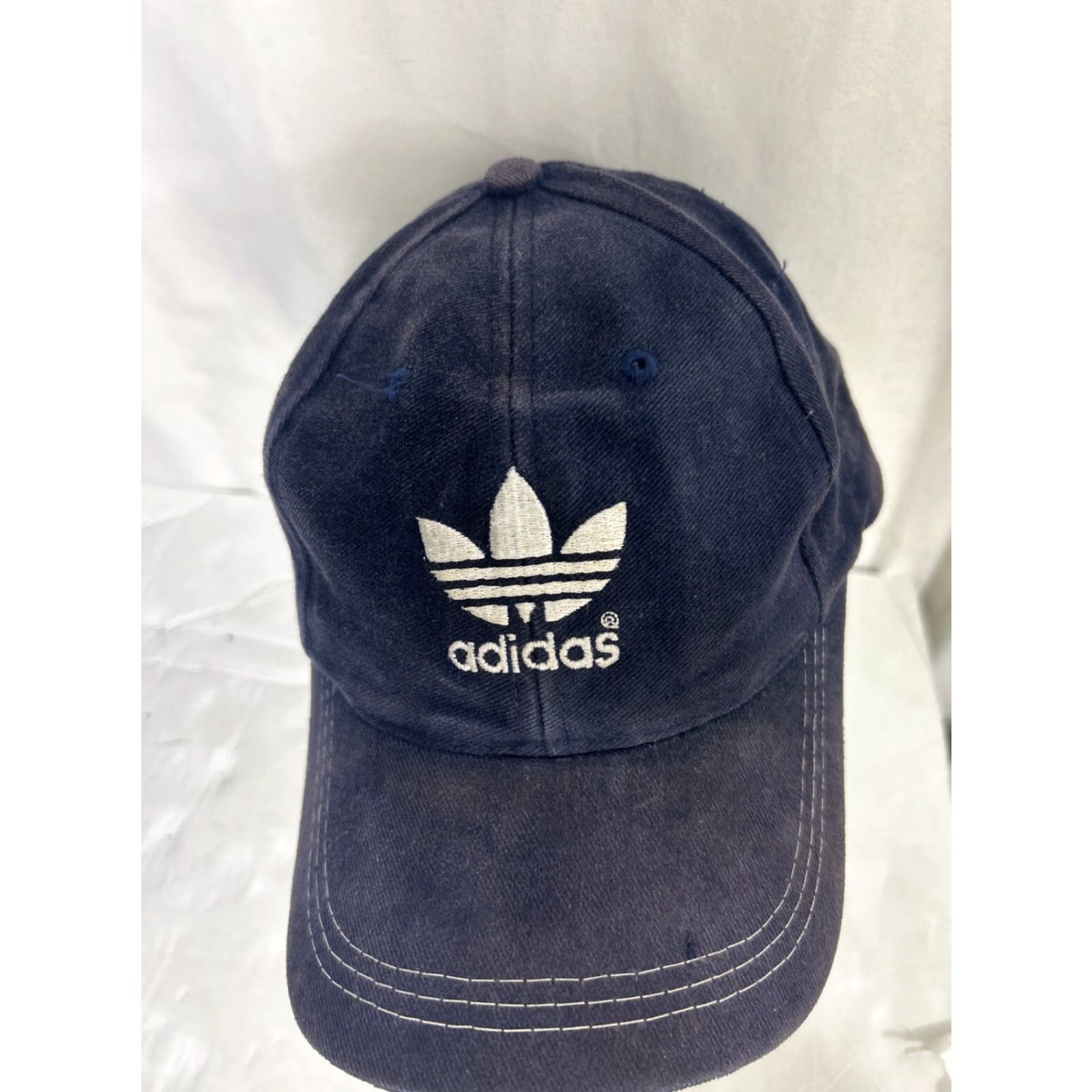 Adidas Adidas Baseball Hat Mens Adjustable Blue Cotton Strap Back Cap Size ONE SIZE - 5 Thumbnail