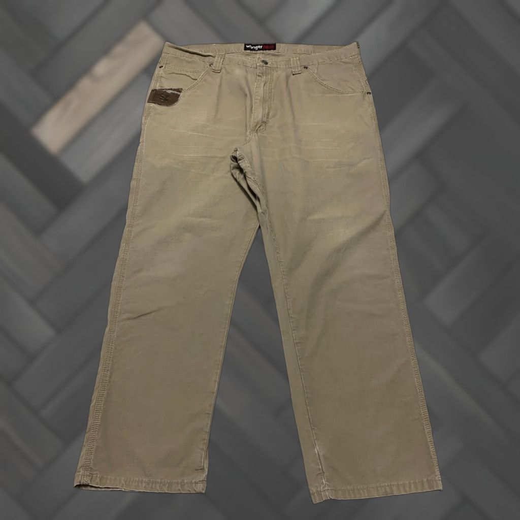 Wrangler VINTAGE Wrangler Riggs Workwear Pants Mens 40x30 Beig Ripstop Straight Vintage Size US 40 / EU 56 - 1 Thumbnail