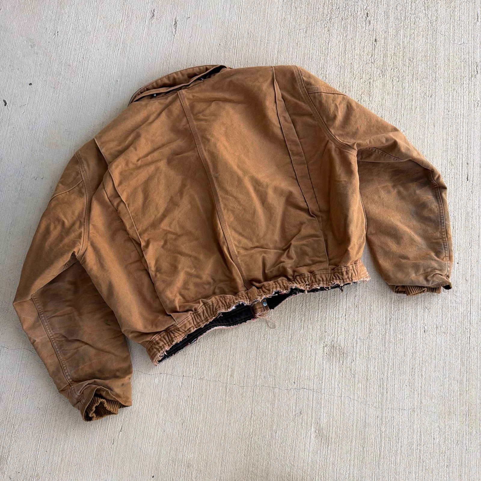 Carhartt × Vintage Carhartt brown cropped Detroit style work wear jacket Size US XL / EU 56 / 4 - 6 Thumbnail