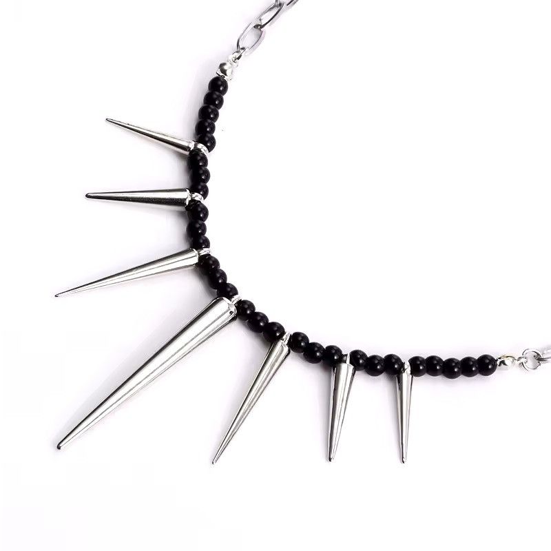 Jewelry Hip Hop Rivet Necklace Cone Pendant Size ONE SIZE - 4 Thumbnail