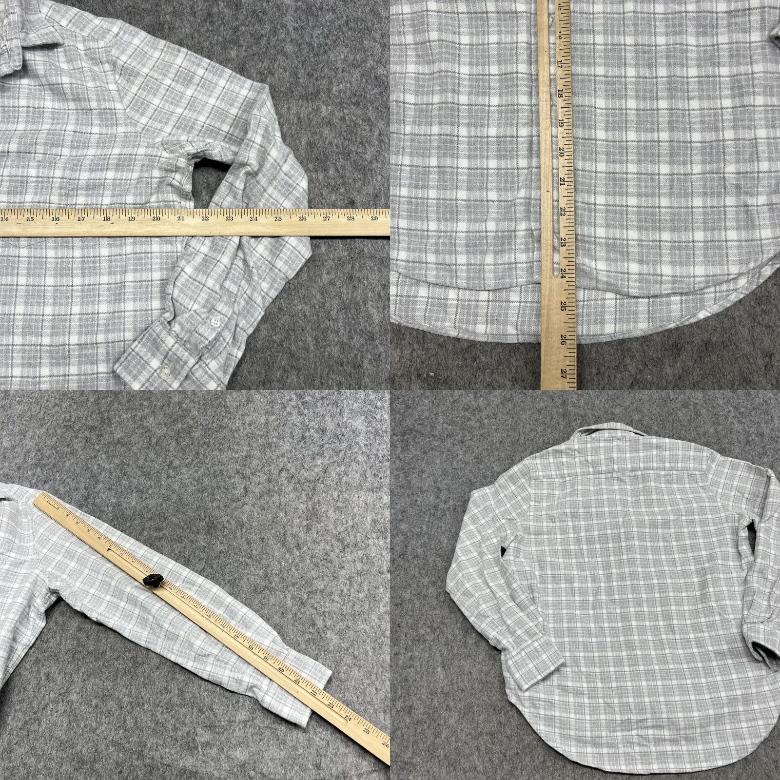 Frank & Eileen Frank & Eileen Shirt Womens XS Gray Plaid Italian Flannel Button Relaxed Eileen Size XS / US 0-2 / IT 36-38 - 9 Thumbnail