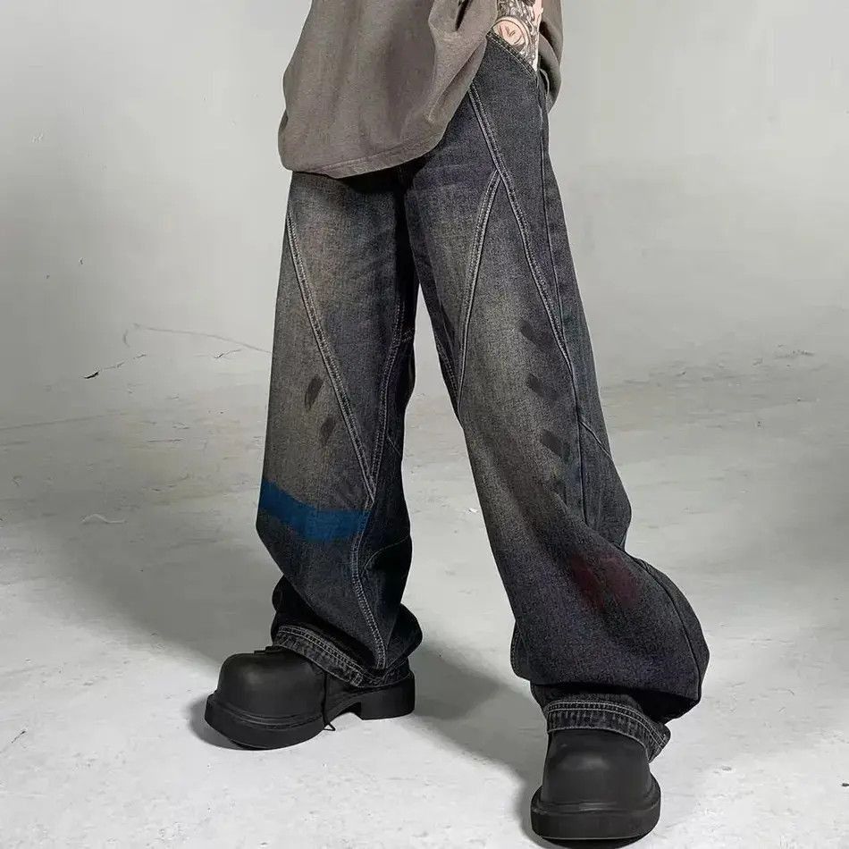Japanese Brand American high street spliced jeans gangster Size US 32 / EU 48 - 3 Thumbnail