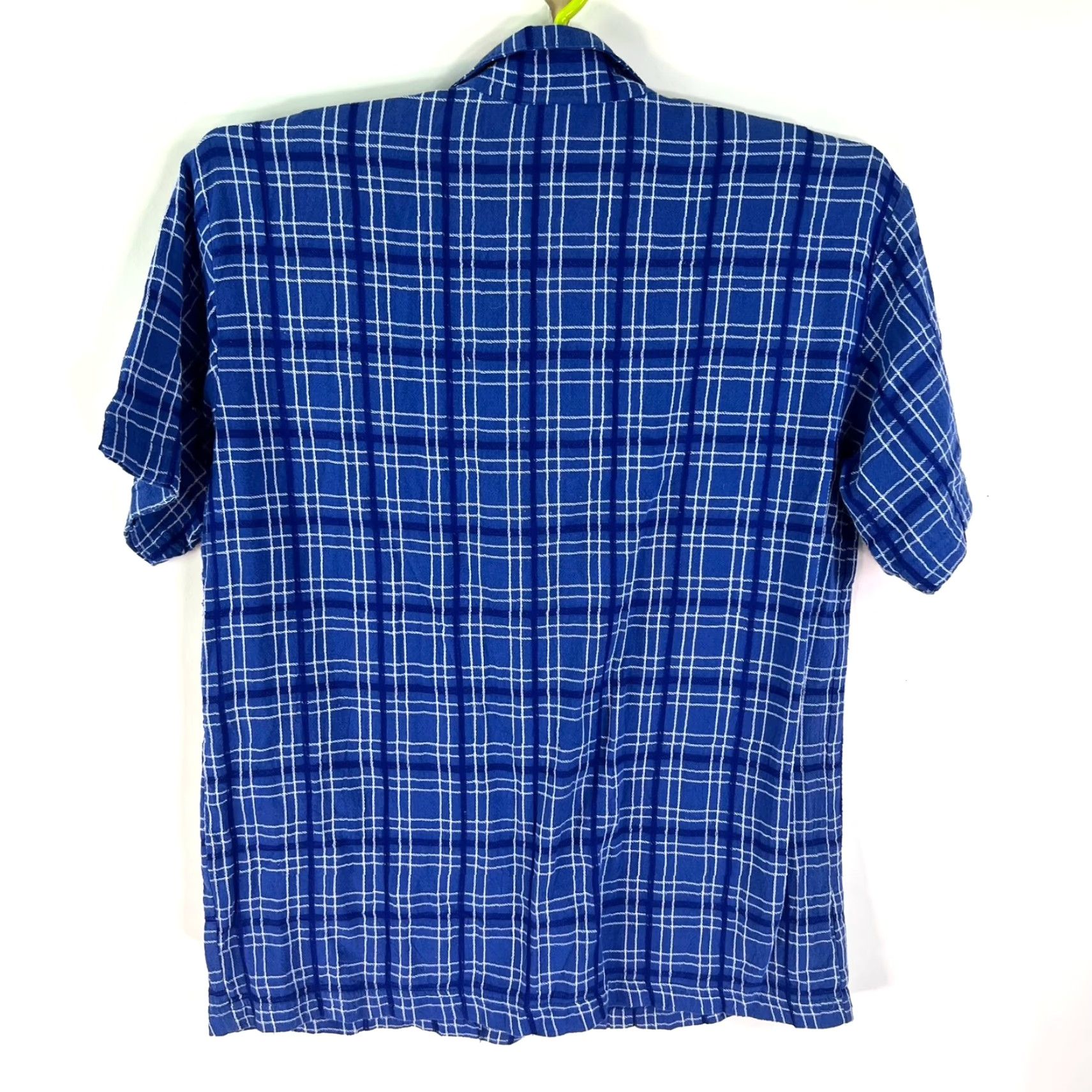Repetto VINTAGE Gepetto Plaid Woven Button Up Casual Shirt Womens Size M Blue Sequin Stars Size M / US 6-8 / IT 42-44 - 5 Thumbnail