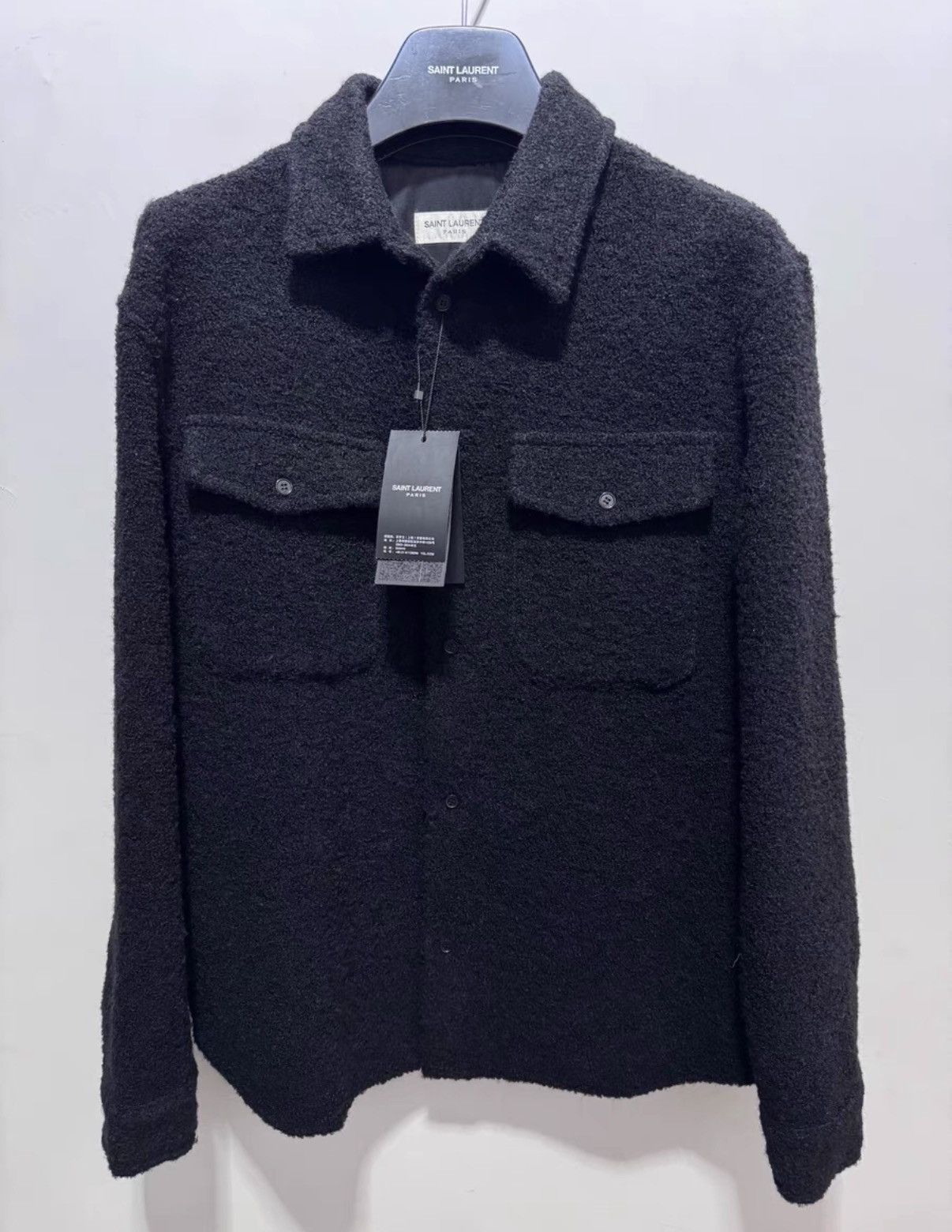 Saint Laurent Paris Saint Laurent (SLP) 23FW Plush "Black Knight" Jacket Size US S / EU 44-46 / 1 - 1 Thumbnail