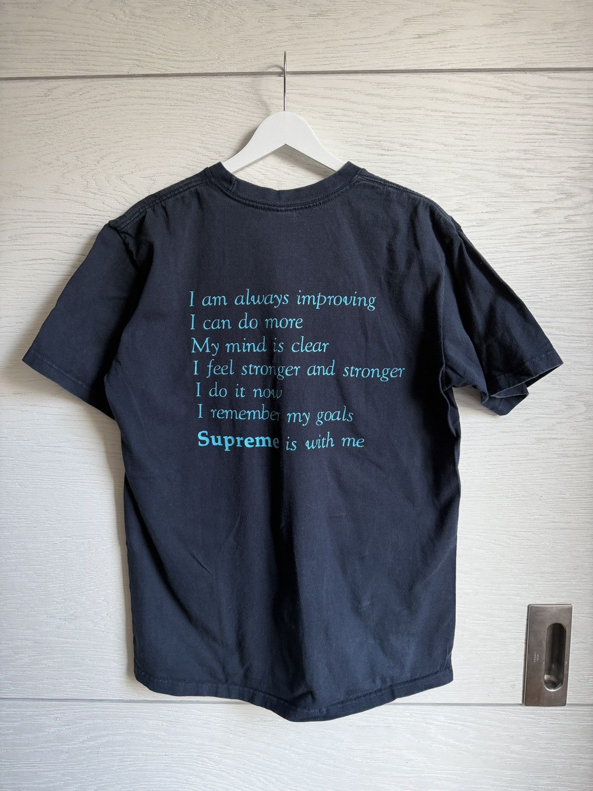 Supreme Supreme Stay Positive navy tee Size US M / EU 48-50 / 2 - 2 Thumbnail
