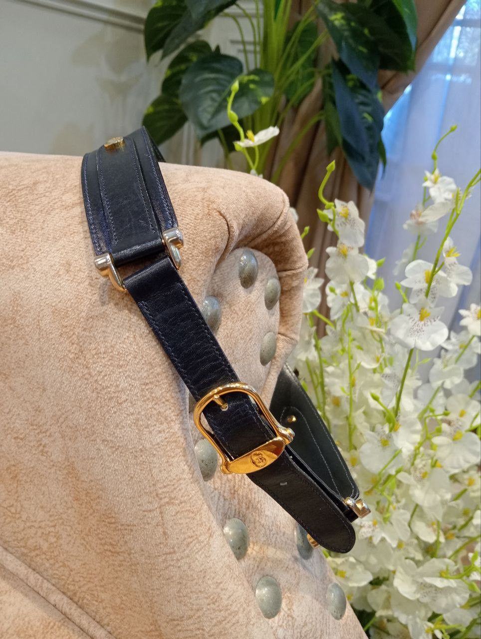 Gucci VINTAGE GUCCI LEATHER BELT WITH GOLD-TONE BUCKLE SIZE 70 Size ONE SIZE - 2 Thumbnail
