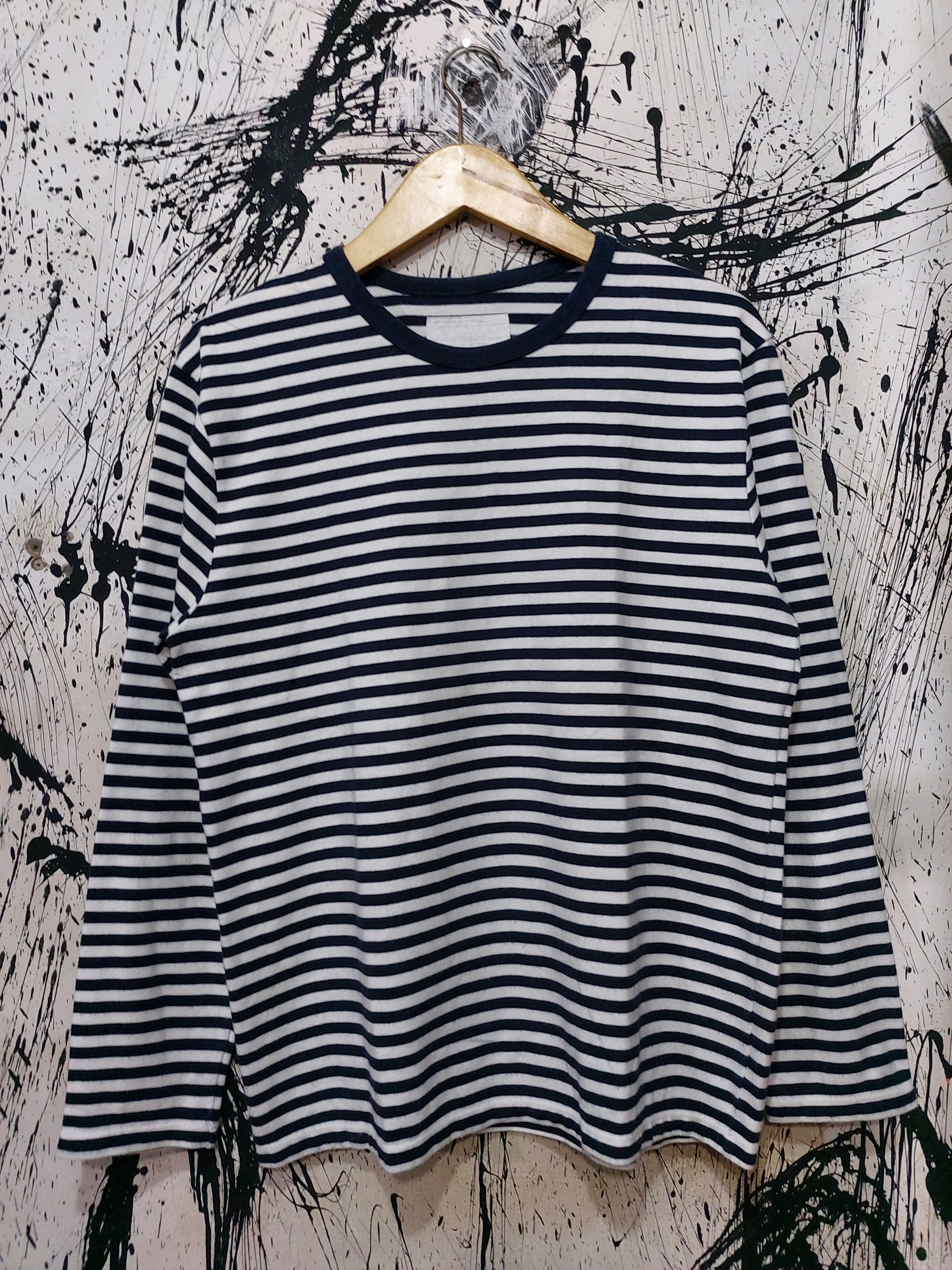 Nanamica NANAMICA BLUE STRIPE LONGSLEVEE Size US S / EU 44-46 / 1 - 1 Thumbnail