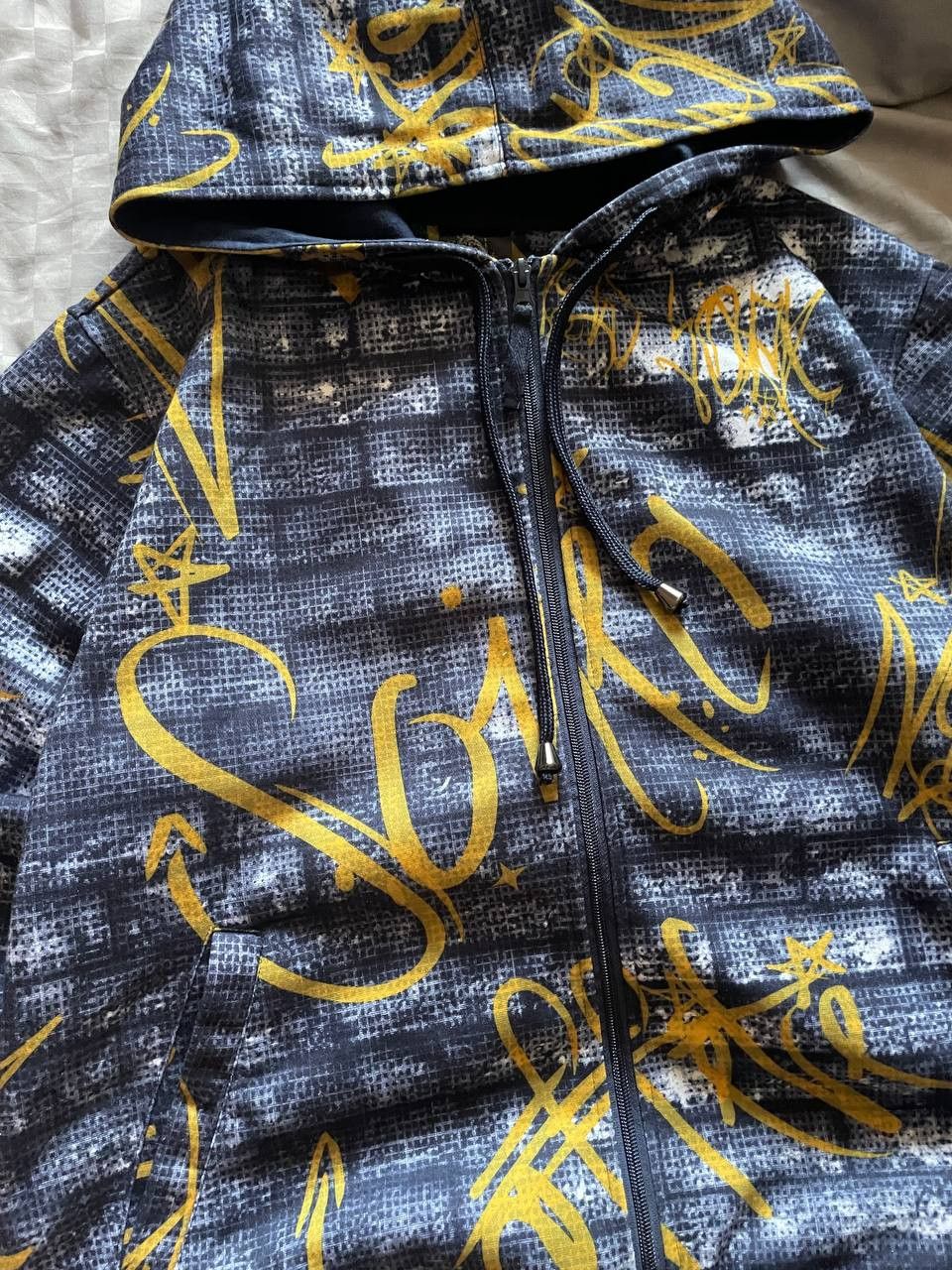 Rap Tees Crazy y2k Raw Blue Vintage Rap Full Zip Over Print Hoodie Size US M / EU 48-50 / 2 - 5 Thumbnail