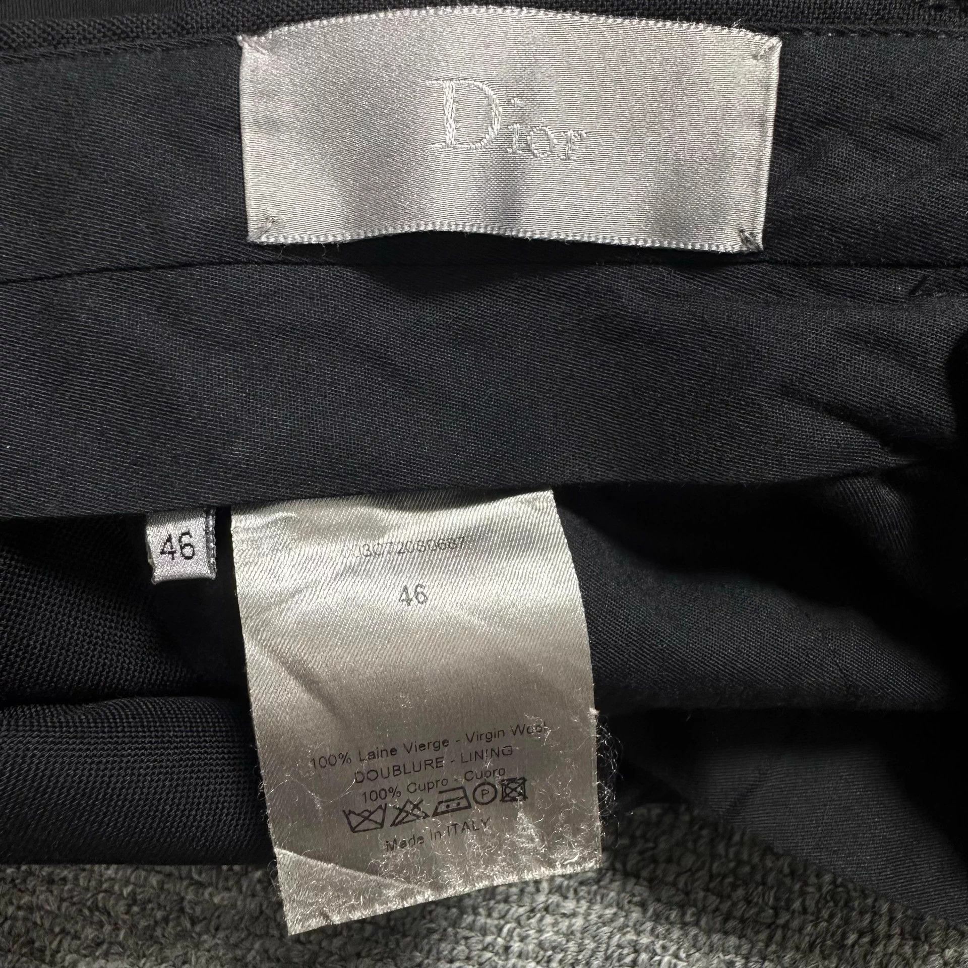 Dior Dior Black Silk Side Satin Stripe Trousers Size US 30 / EU 46 - 4 Thumbnail