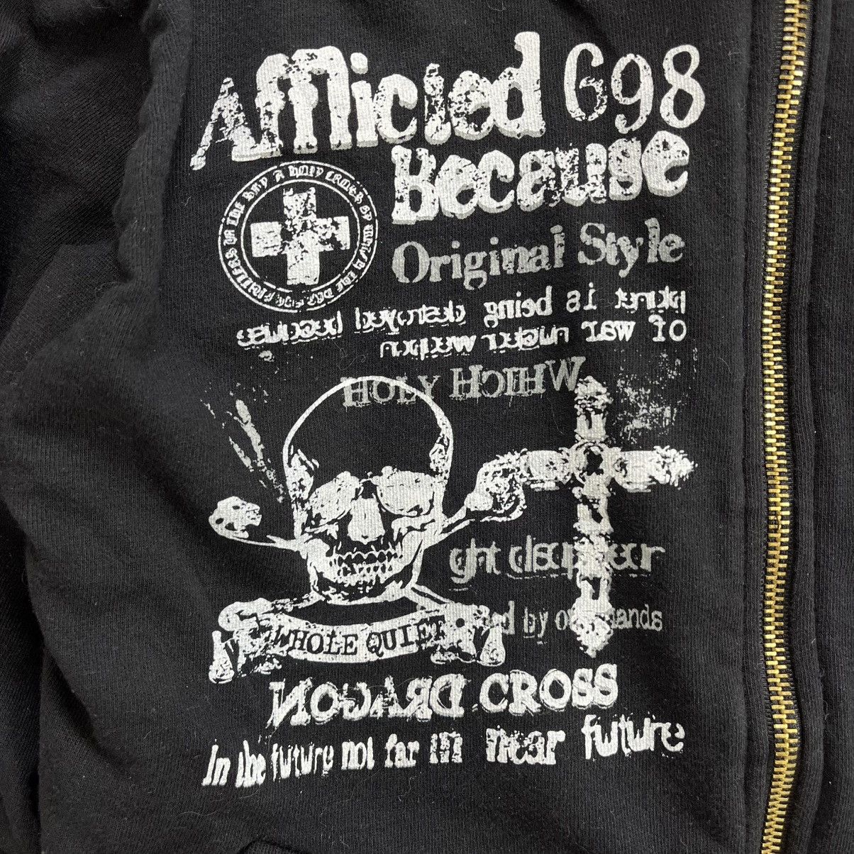 14th Addiction 2000s Beaumere Skulls Poem Cross Gothic Punk Zip Fur Hoodie Size US S / EU 44-46 / 1 - 5 Thumbnail