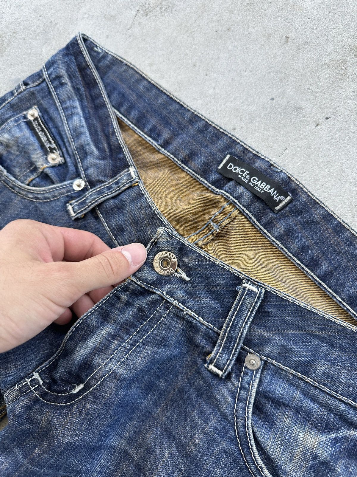 Dolce & Gabbana Vintage Dolce Gabbana Blue Denim Jeans Straight Leg Size 29 Size 27" / US 4 / IT 40 - 7 Thumbnail